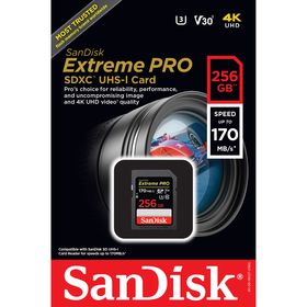 SanDisk 256GB Extreme PRO UHS-I SDXC Memory Card — 47€ Photo Emporiki